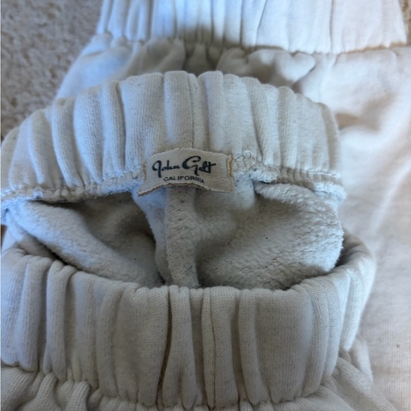 Womens White Jogger Sweatpants - Comfortable Elastic Waist - Picture 3 of 3